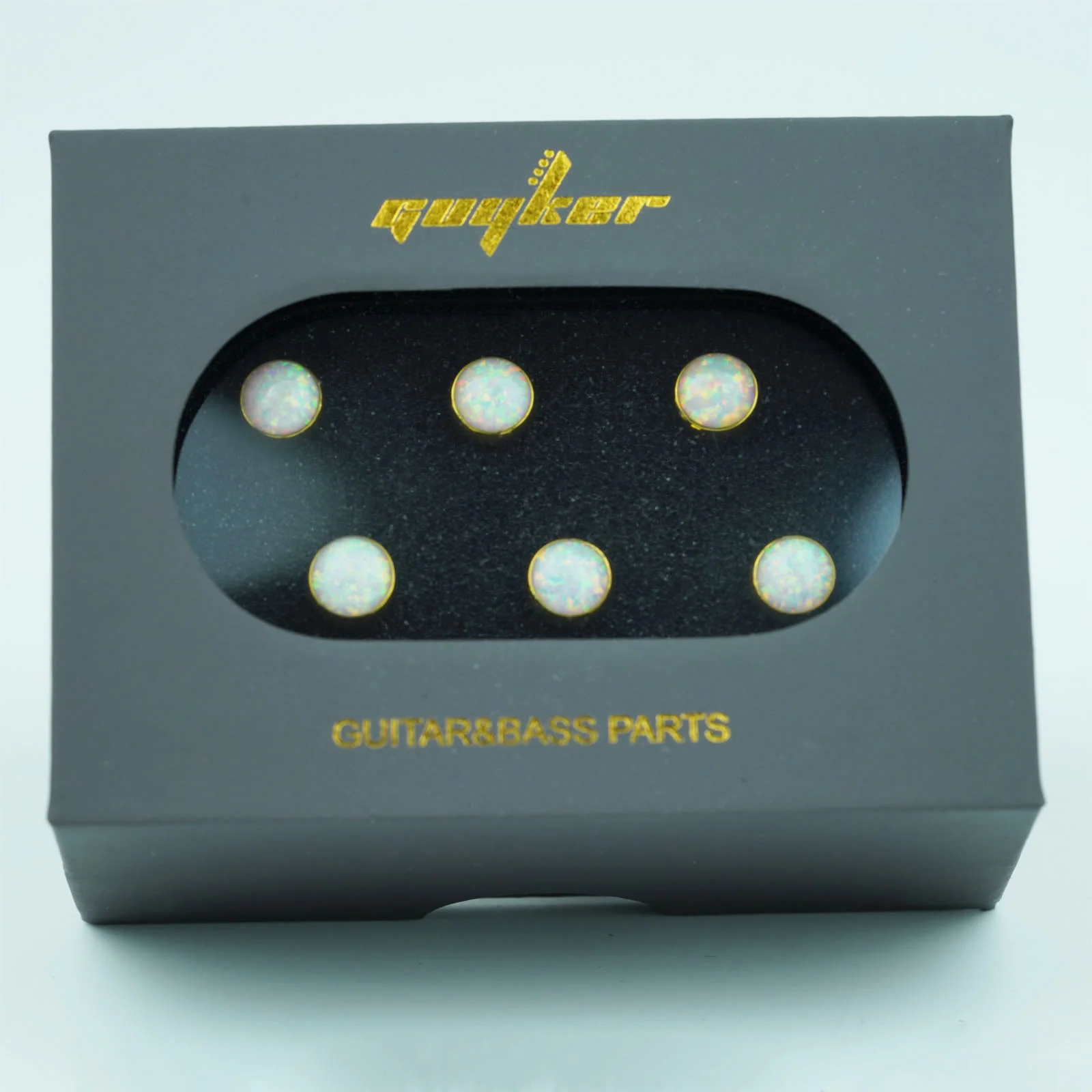Guyker GX-009 Acoustic Guitar Bridge Pins with Pearl White Chips - Image 5
