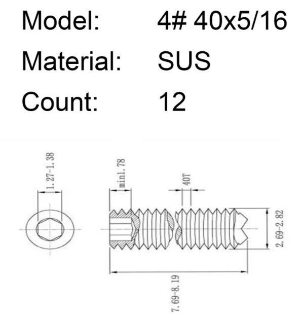 Guyker Imperial Saddle Height Adjustment Screws 12PCS for FD ST Guitar Bridge Saddles - Image 3