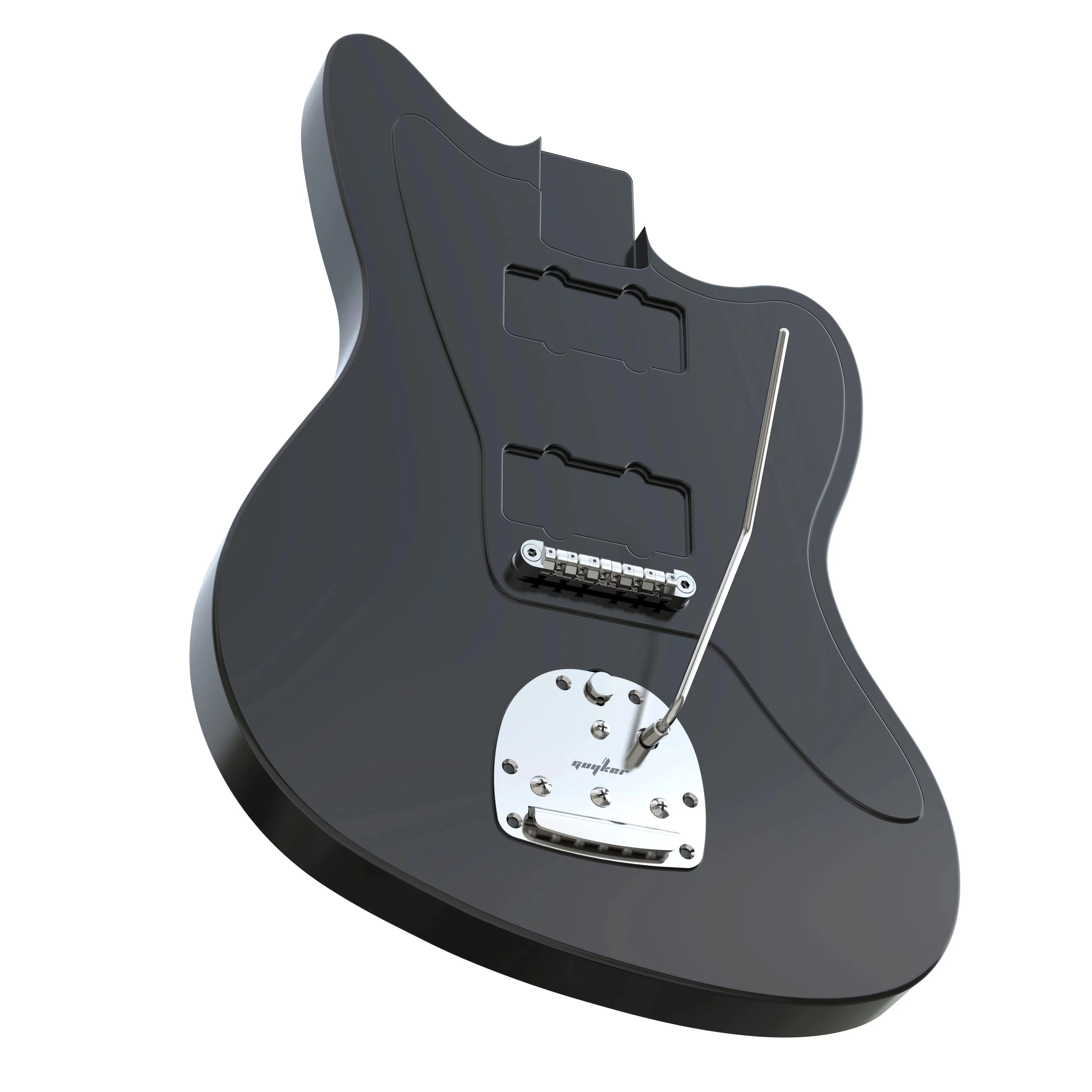 Guyker JM001 Jazzmaster Electric Guitar Tremolo with Vibrato Arm and Plate Tremolo System Stainless Steel 304 - Image 5