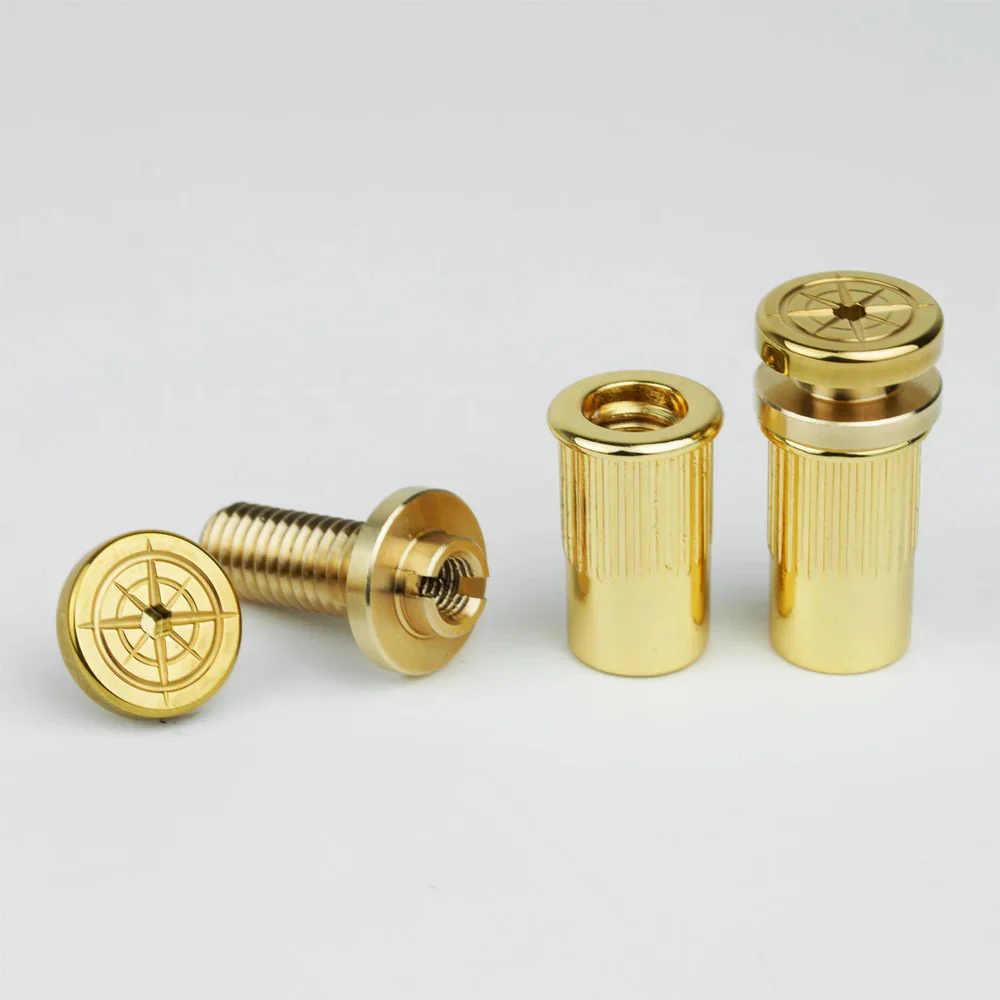 Guyker LZ003 Adjustable Stop Tailpiece Studs & Bushings Set for LP-Style Guitar, M8 - Image 10