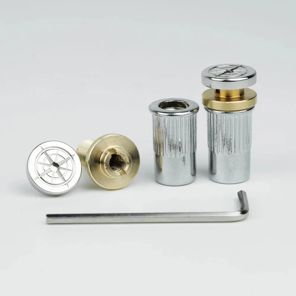 Guyker LZ003 Adjustable Stop Tailpiece Studs & Bushings Set for LP-Style Guitar, M8 - Image 3