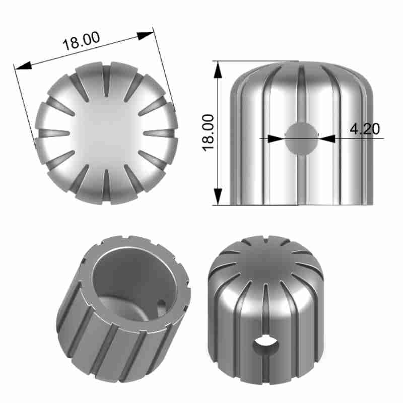 Guyker NKB-003 Potentiometer Knob Set Gold Bronze Chrome Diameter 6MM - Image 8