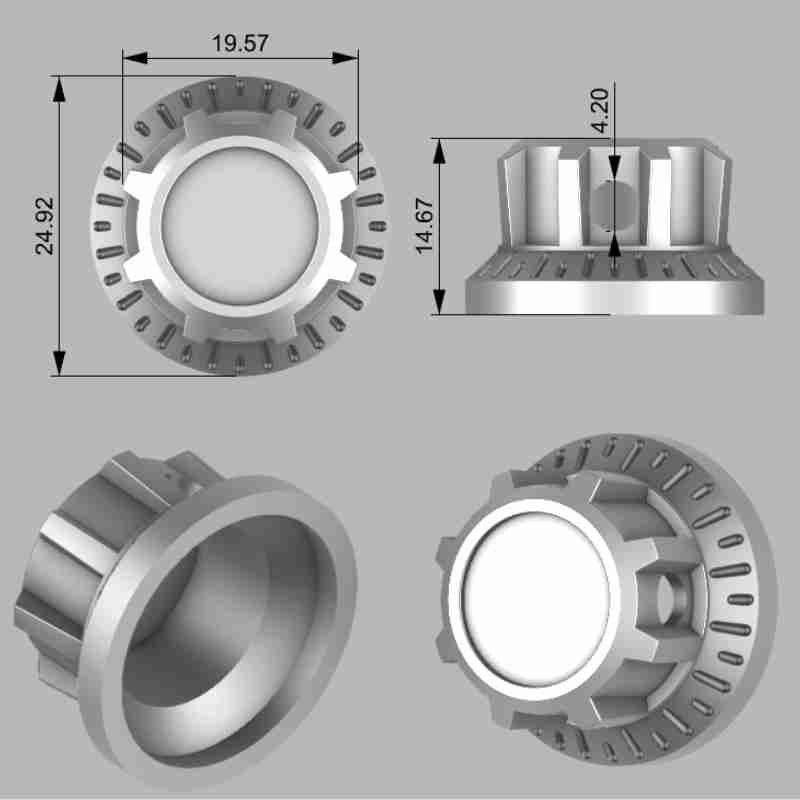 Guyker NKB-007 Potentiometer Knob Set Gold Bronze Diameter 6MM - Image 7