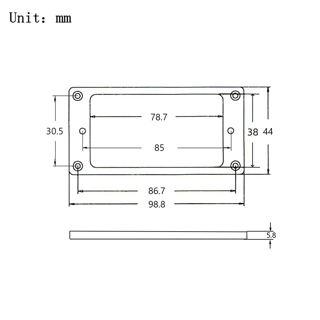Guyker PR001-7 Flat 7-String Humbucker Pickup Ring for Electric Guitar - Image 6
