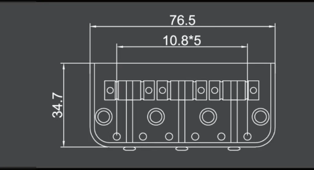 Guyker GT02 Short Bridge With Brass Saddles for TL Guitar - Image 4
