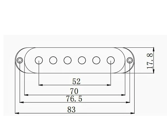 Guyker PS008 Single Coil Guitar Pickup Covers 52mm Pole Spacing - Image 10