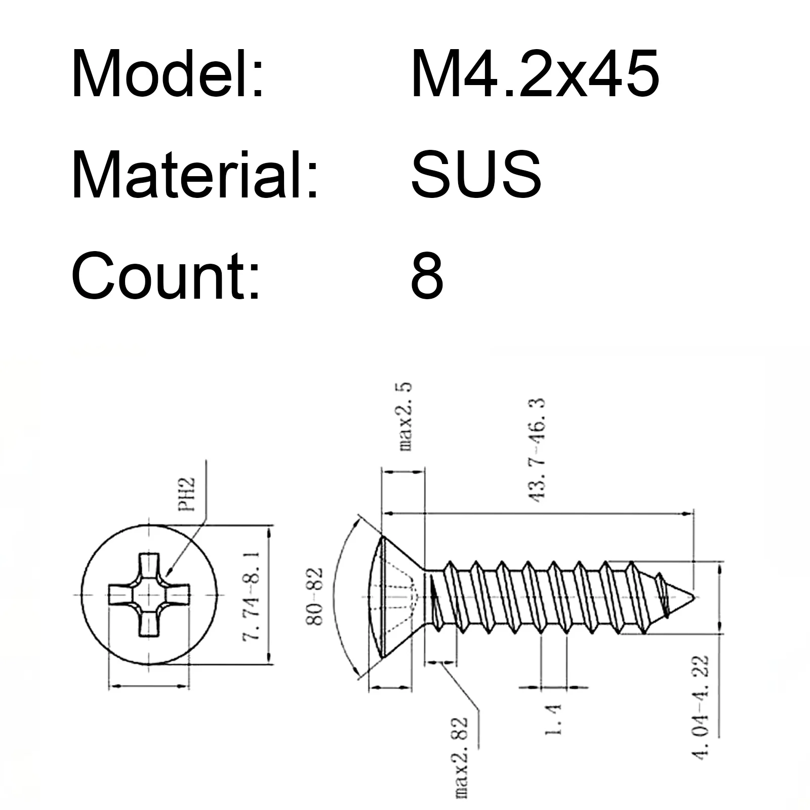 Guyker Stainless Steel Mounting Screws 6#-32 x 3/4 for Pickups & Selector Switches - Image 5