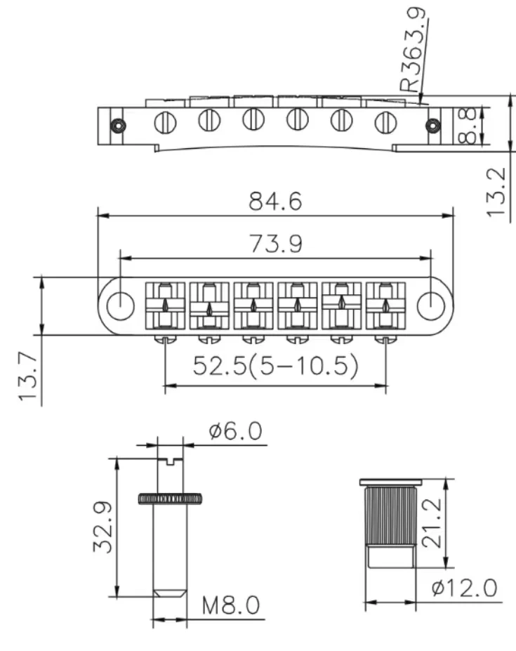 Guyker TP6 Stop Bar & GM003 Tune-O-Matic Bridges for LP - Image 5
