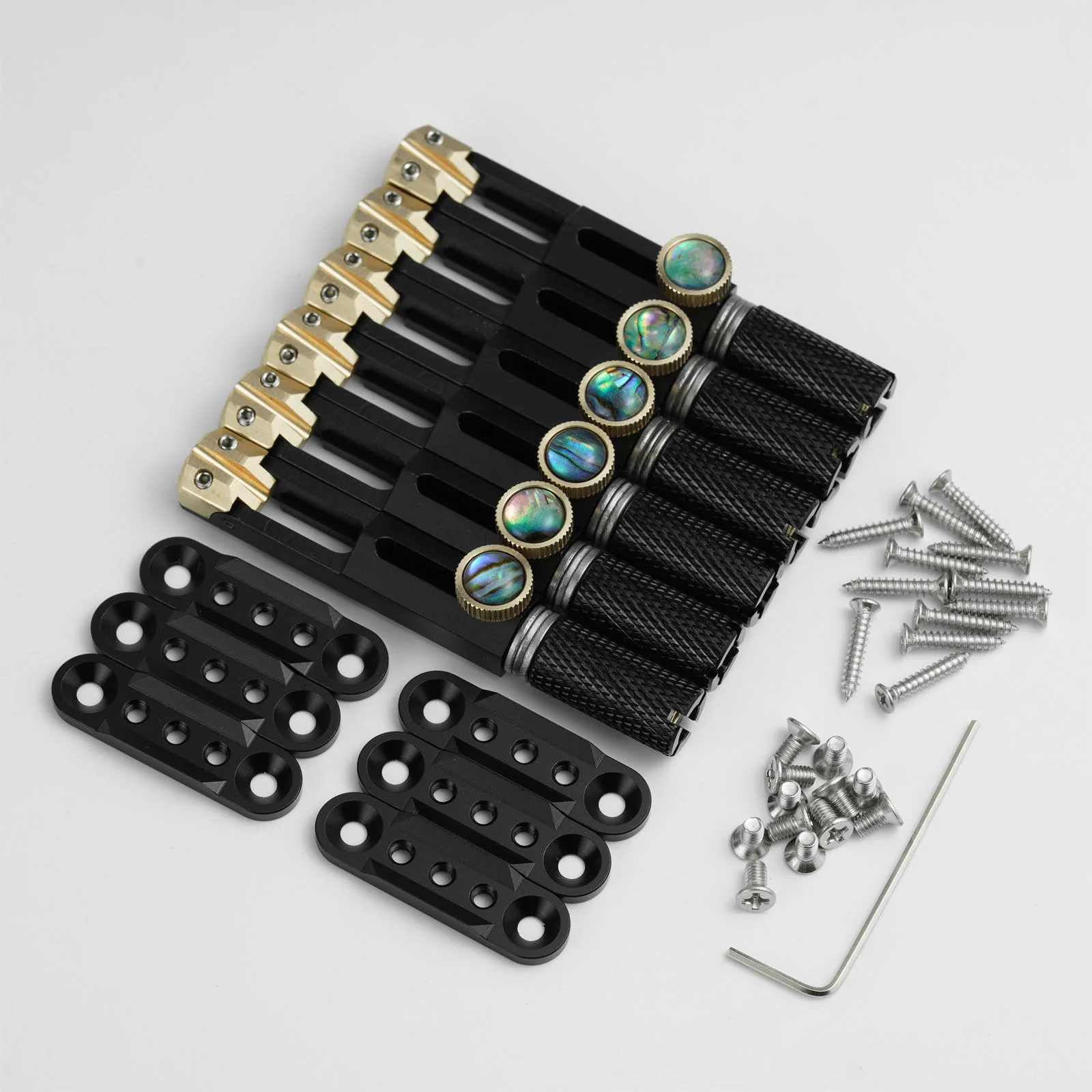 Guyker WT003 Headless Guitar Bridge with Brass Saddles, CNC Aluminum Alloy - Image 7