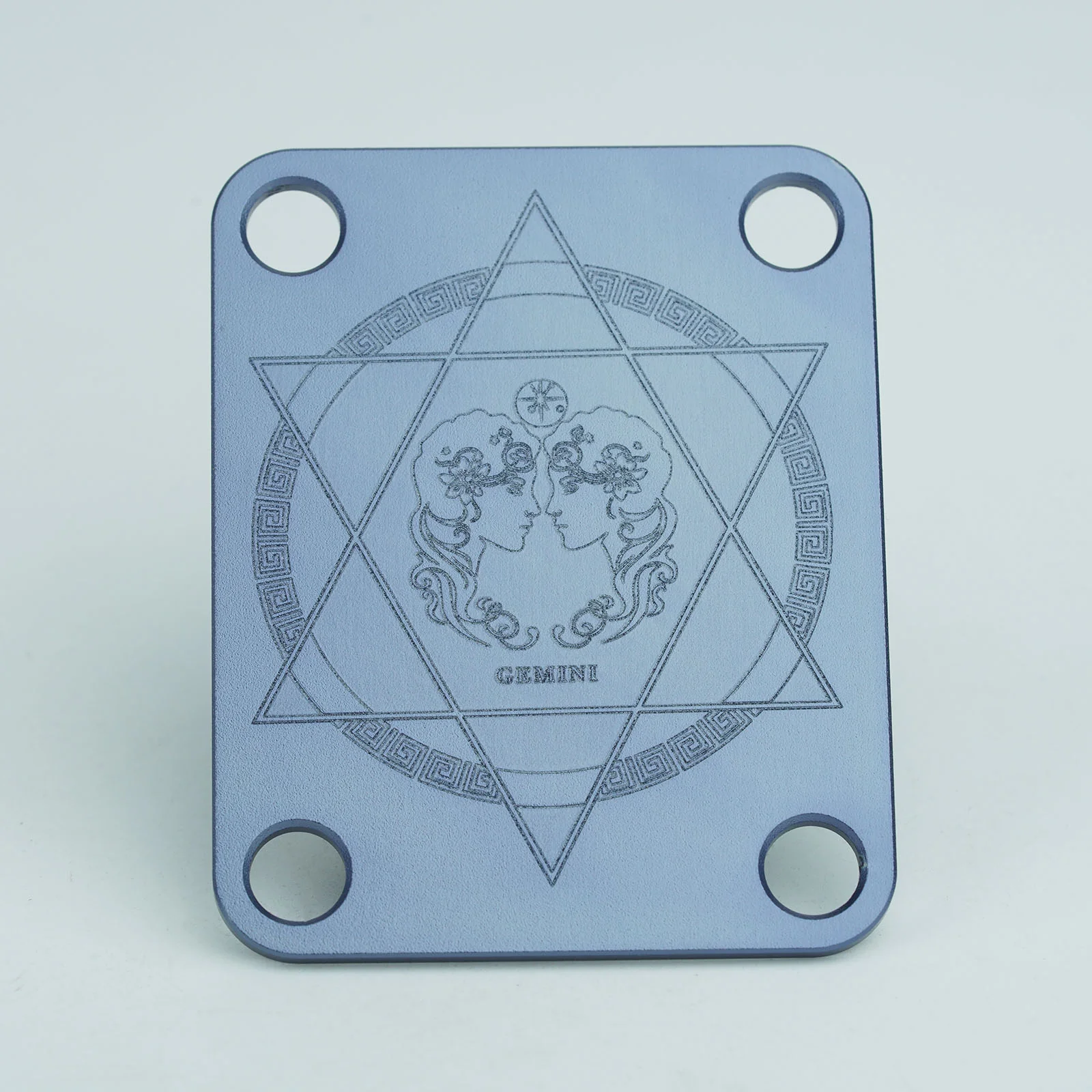 Guyker R1003 Zodiac Neck Plate Aluminum Alloy 4-Hole Neck Joint Plate for Guitar & Bass - Image 3