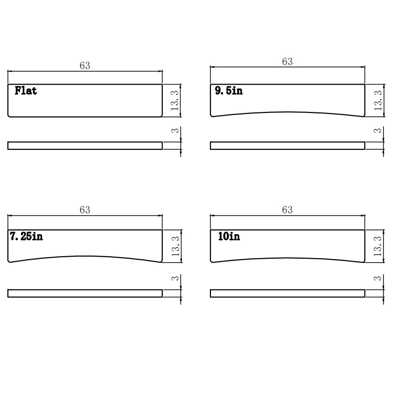 Luthier PSAZ002 Guyker Guitar Fret Press Inserts, 304 Stainless Steel Fingerboard Radian Fret Insert Luthier Tool for Acoustic Electric Guitar Bass - Image 12
