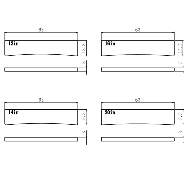 Luthier PSAZ002 Guyker Guitar Fret Press Inserts, 304 Stainless Steel Fingerboard Radian Fret Insert Luthier Tool for Acoustic Electric Guitar Bass - Image 13