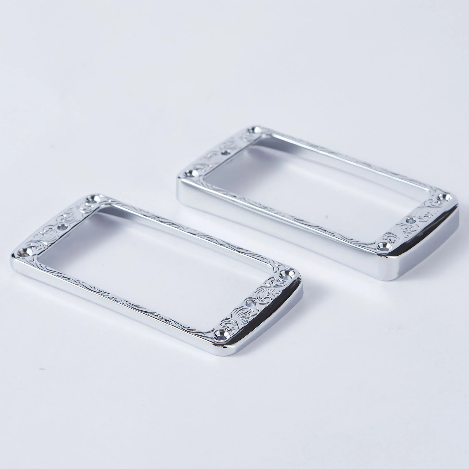 2PCs Pickup Mounting Rings For Humbucker Metal Bridge And Neck Pickups Cover Frame Curved Set With LP Electric Guitar - Image 3
