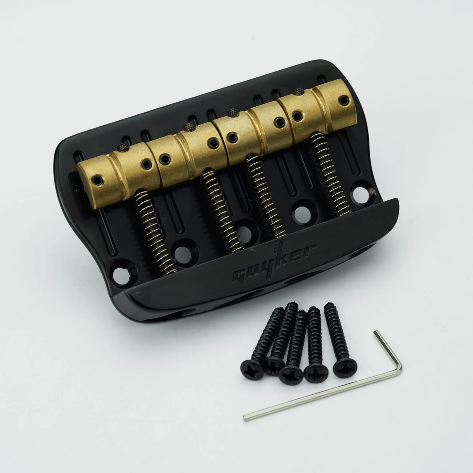 Guyker GB408 4-String Bass Bridge with Brass Saddles - Image 4