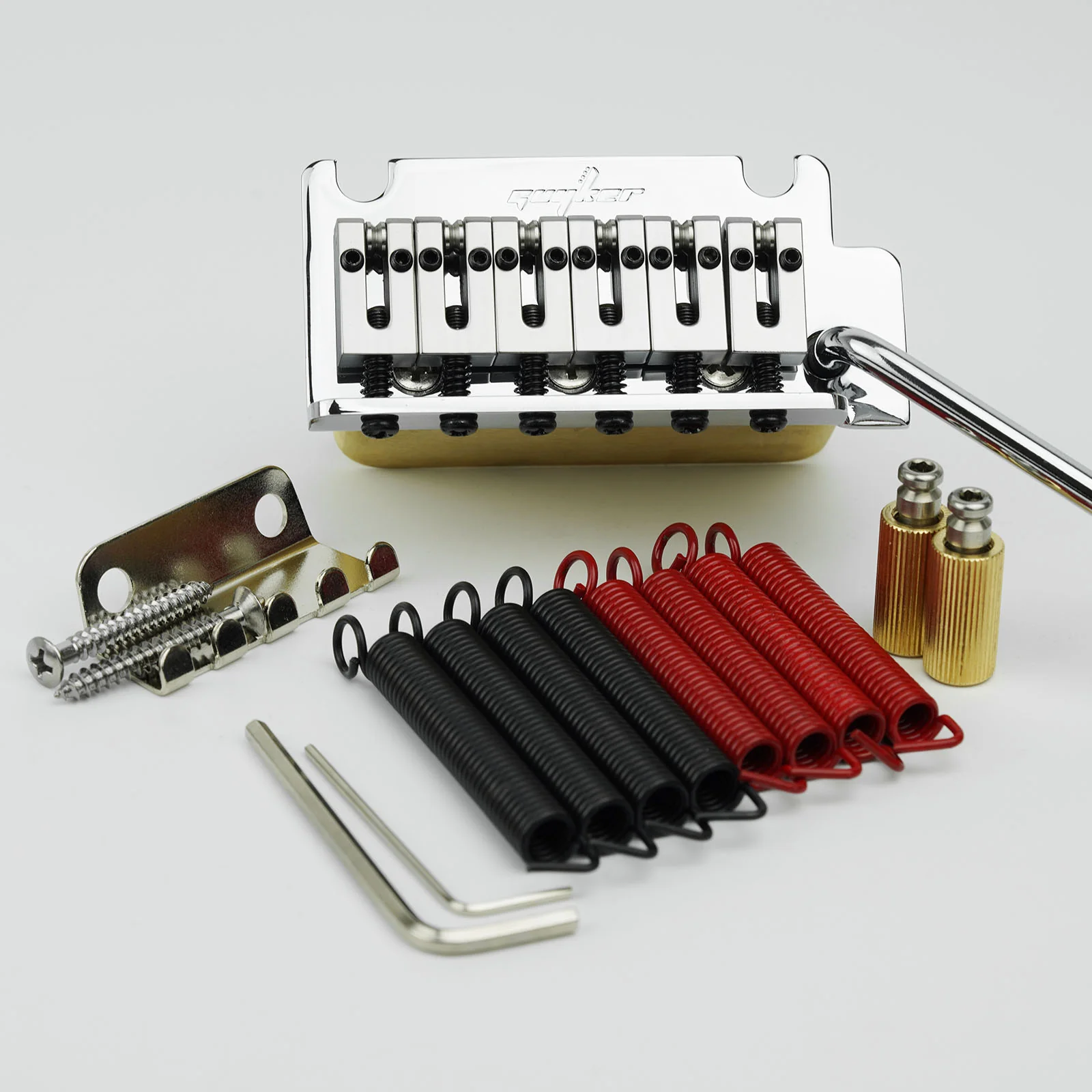 Guyker GG2001 2-Point Tremolo Bridge with Brass Saddles for ST Style Electric Guitar - Image 6