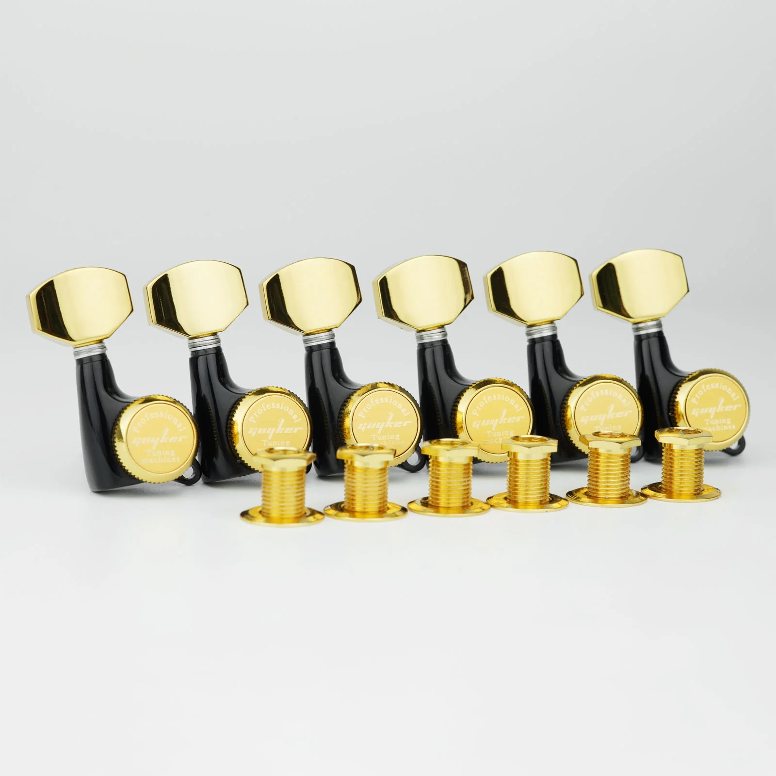Guyker GK-501D7SP BK/GD Locking Electric Guitar Machine Heads - Image 3