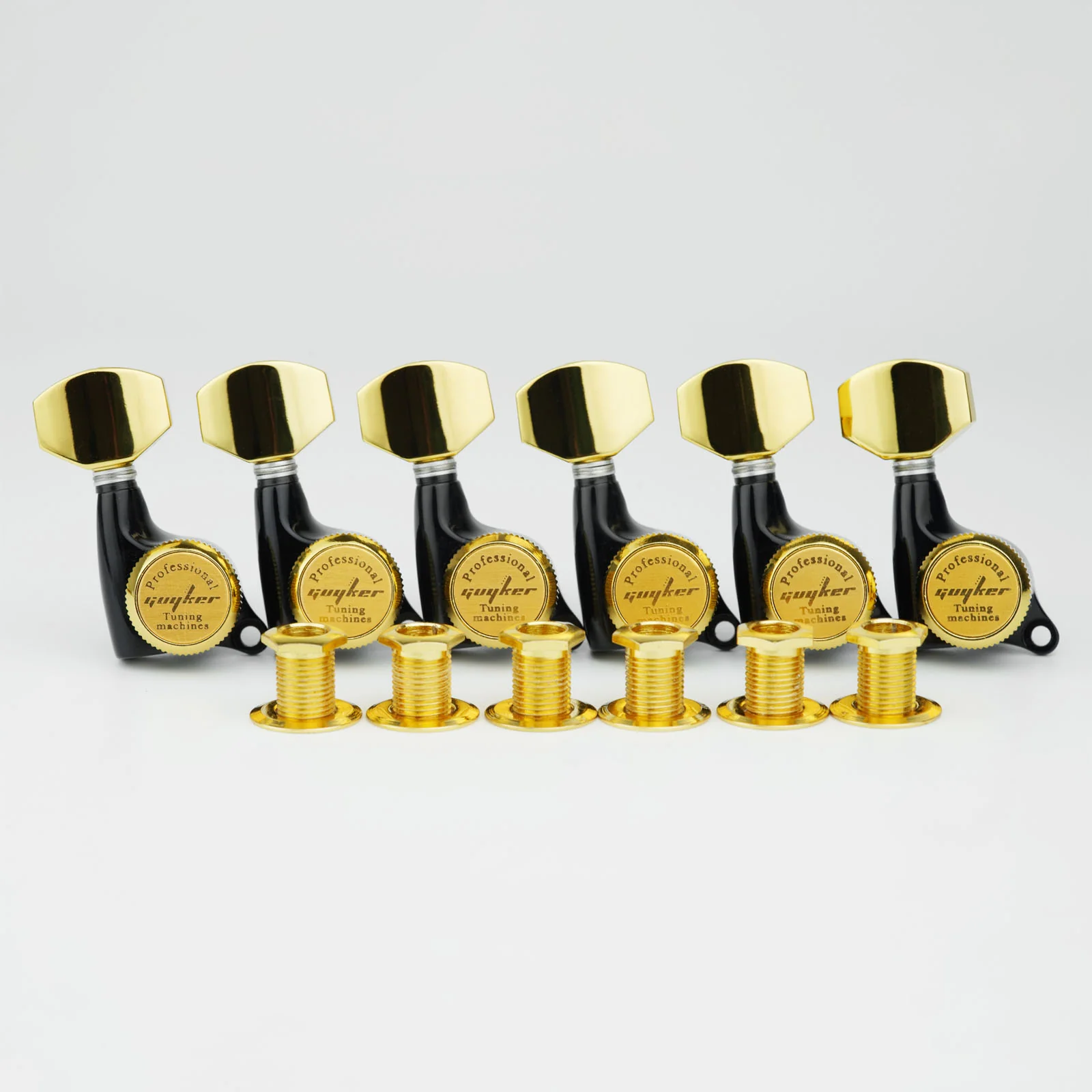 Guyker GK-501D7SP BK/GD Locking Electric Guitar Machine Heads - Image 4