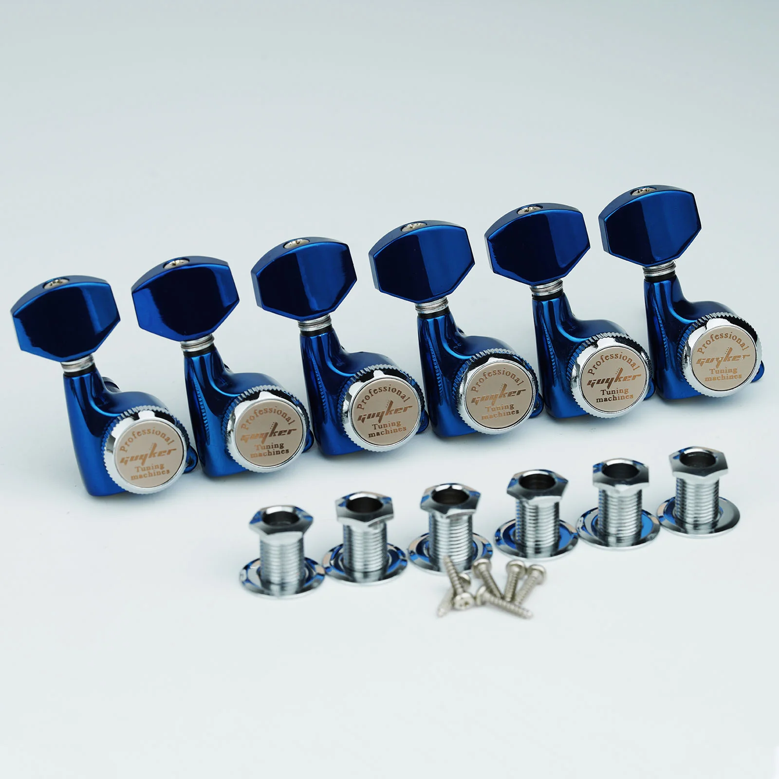 Guyker GK-501D7SP BK/GD Locking Electric Guitar Machine Heads - Image 7