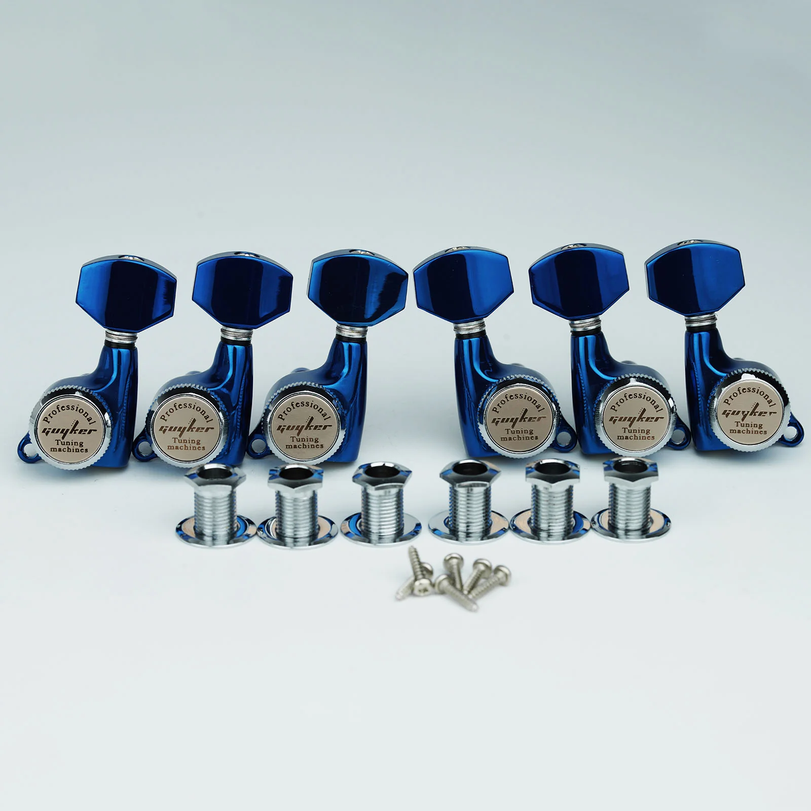 Guyker GK-501D7SP BK/GD Locking Electric Guitar Machine Heads - Image 8