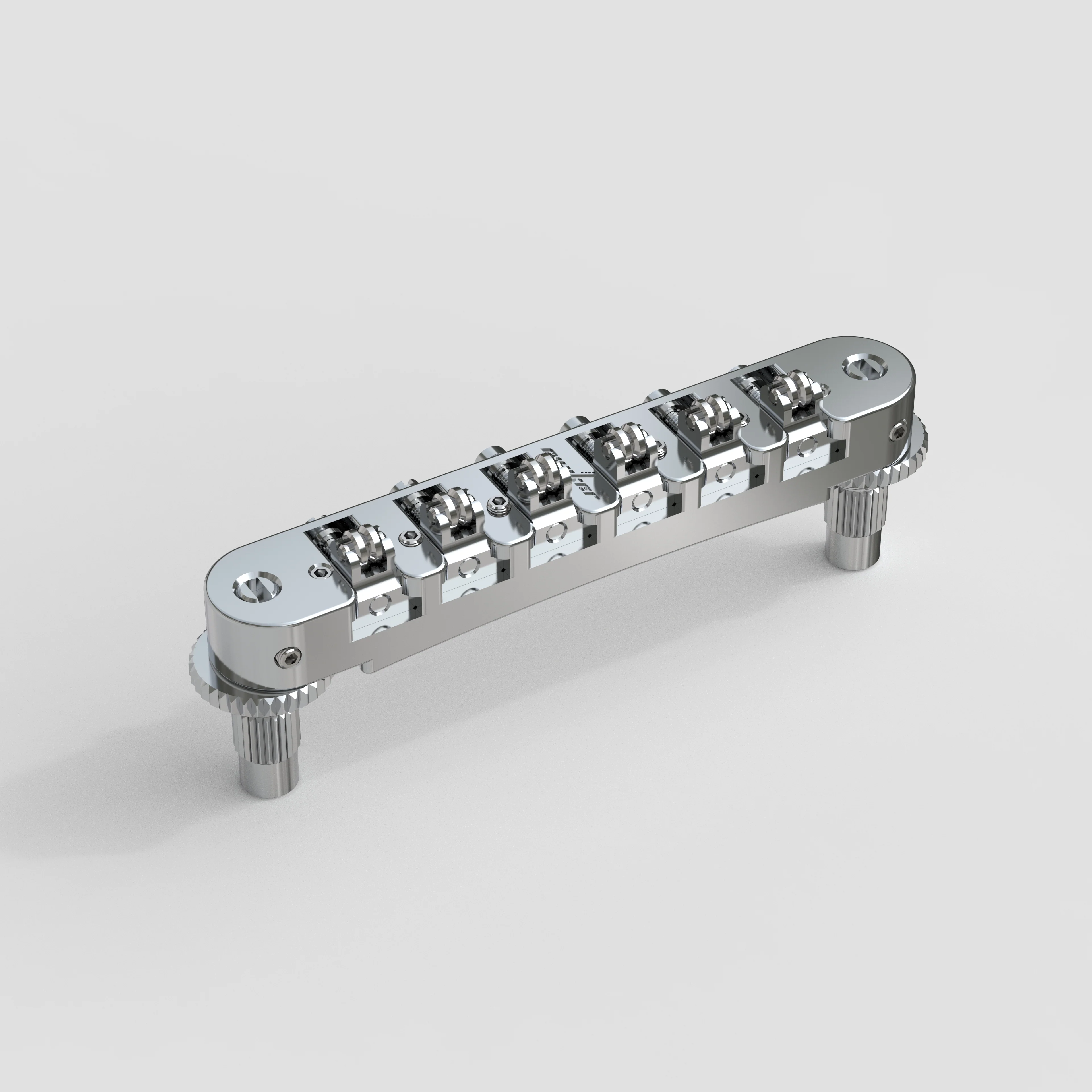 Guyker GM011 Adjustable Roller Tune-O-Matic Locking Bridge Zinc Alloy Body with Stainless Steel Components and Small Screws for Electric Guitars - Image 3