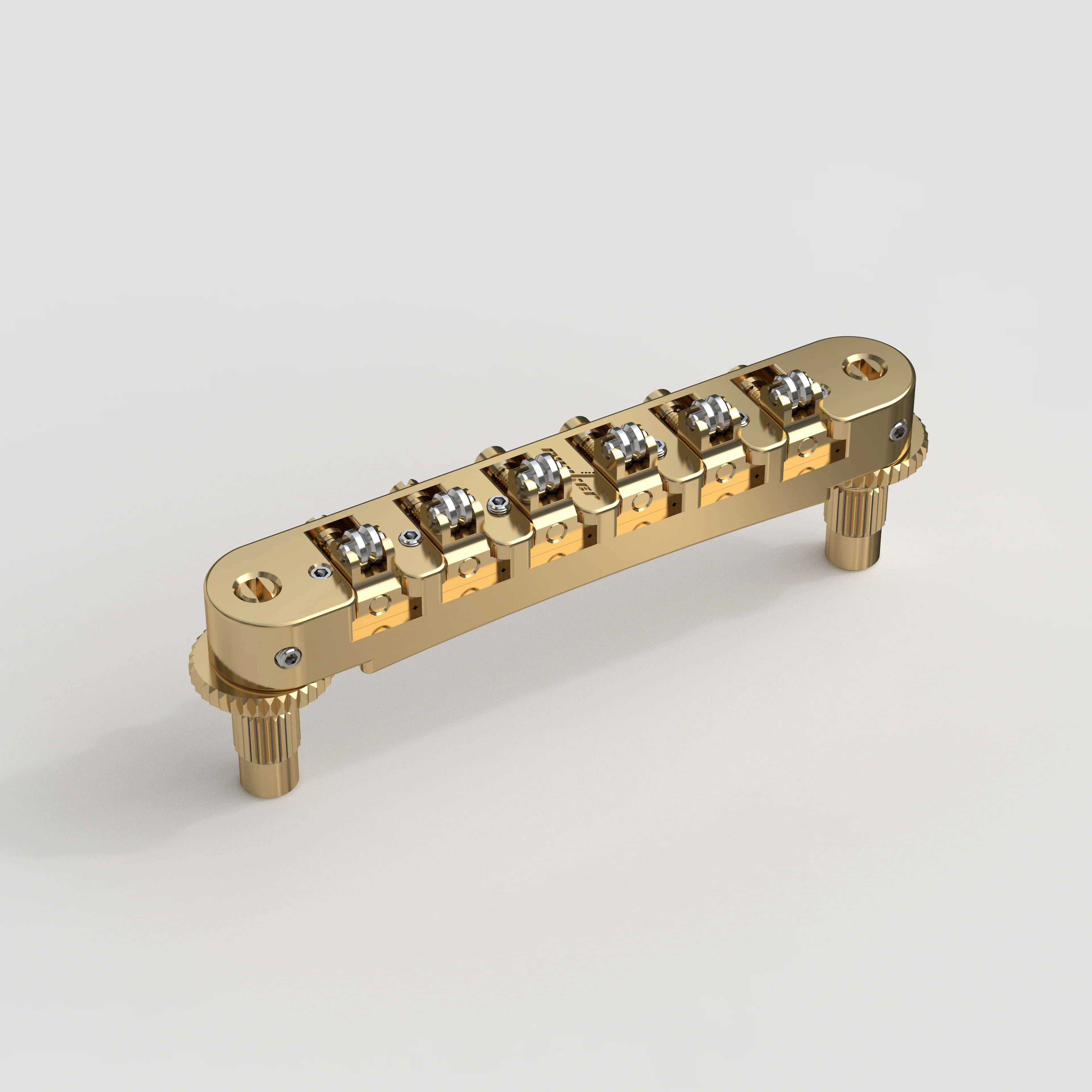 Guyker GM011 Adjustable Roller Tune-O-Matic Locking Bridge Zinc Alloy Body with Stainless Steel Components and Small Screws for Electric Guitars - Image 4