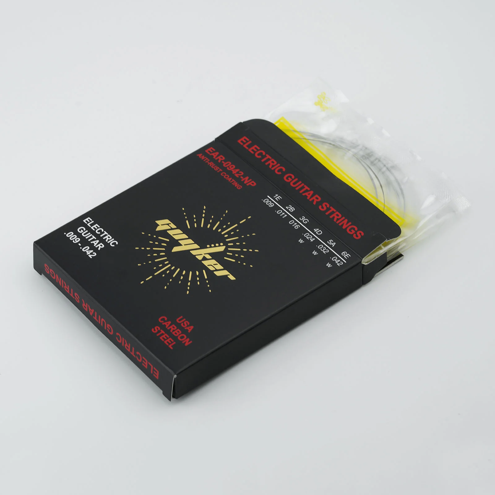 Guyker Electric Guitar Strings Set USA Carbon Steel E-A-D-G-B-E (.009-.042 / .010-.046) - Image 10