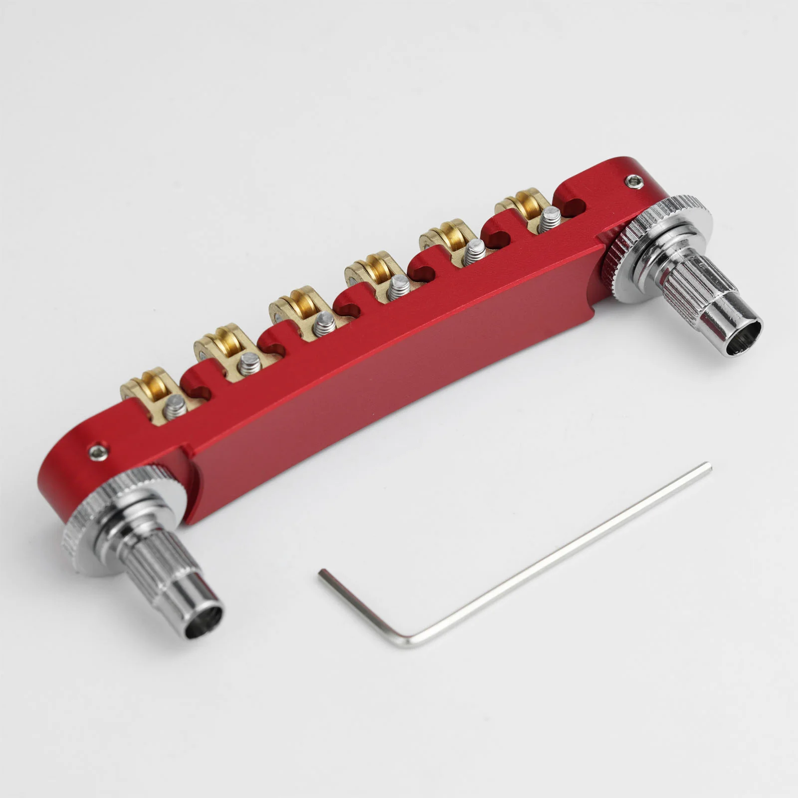 Guyker GMA-010 CNC Machined Adjustable Locking Roller Bridge Aluminum Alloy Body Brass Rollers - Image 13